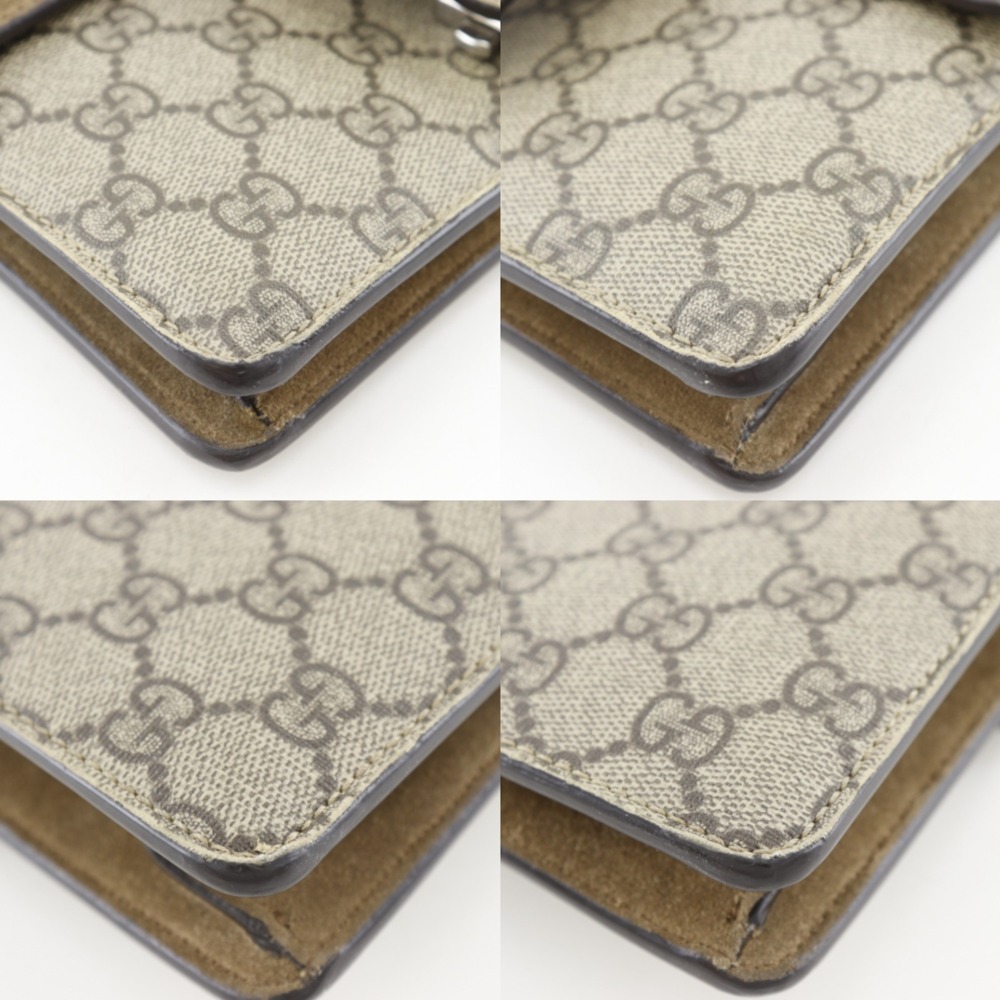 Gucci Dionysus Mini Chain Shoulder Bag 421970 GG Supreme Canvas Brown (Women's) - Picture 4 of 16